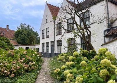 ecret garden in Begijnhof in Bruges Belgium-2