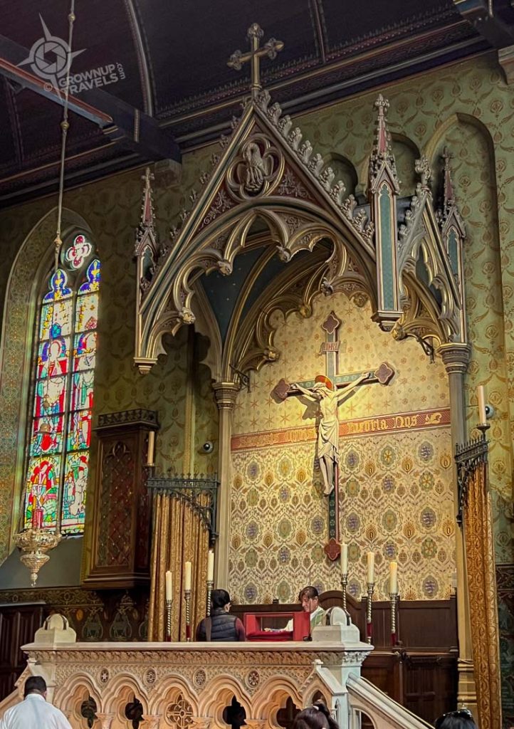 Basilica of the Holy Blood vial viewing area Bruges