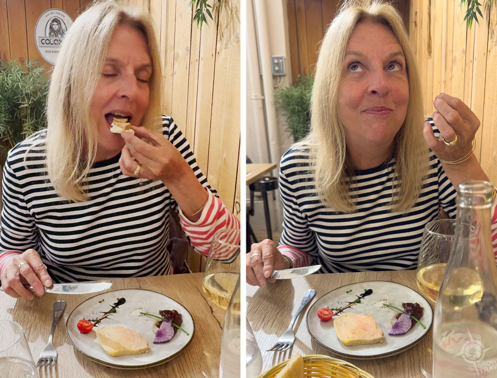 Jane with foie gras Honfleur