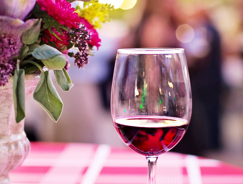 glass of red wine