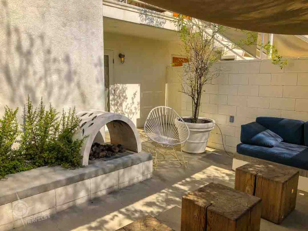 ACE hotel Palm Springs California room patio