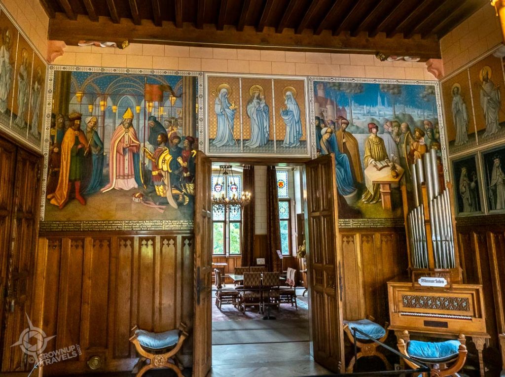 Blue Drawing Room murals Kasteel van Loppem
