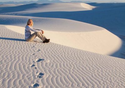 Jane at White Sands National Monument New Mexico