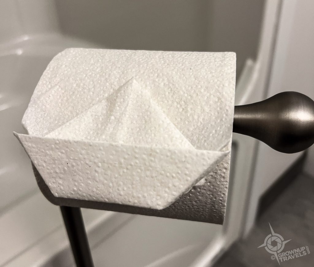 Neddies Inn Norris Point toilet paper sailboat