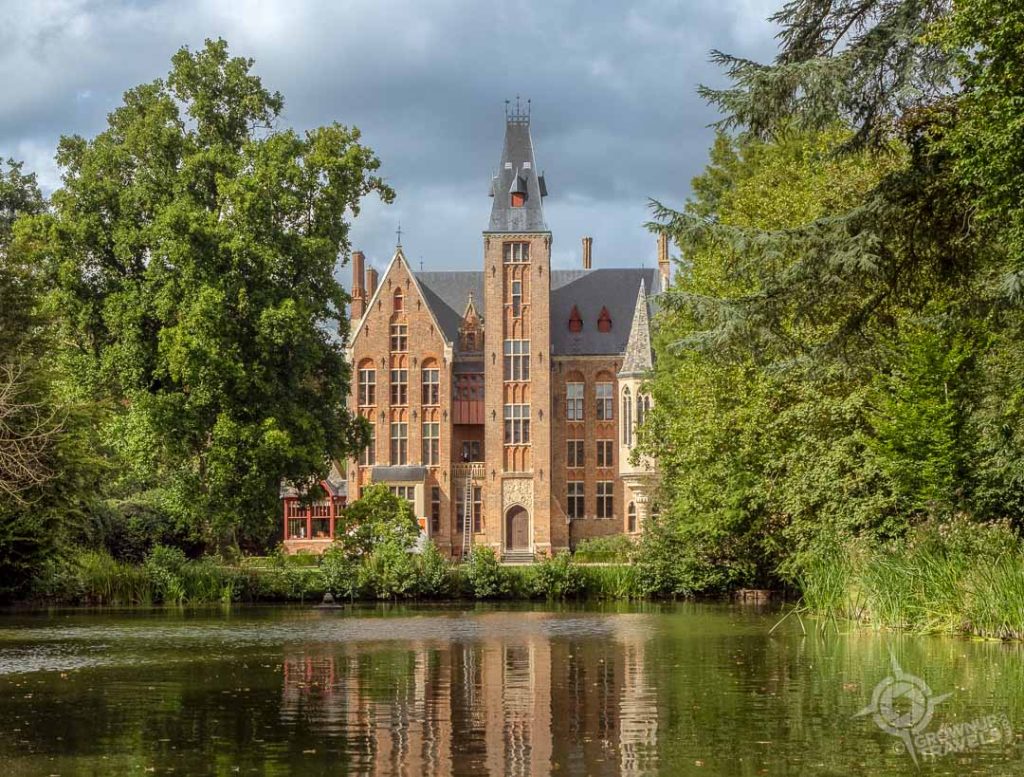 View of Loppem Castle from pond-2