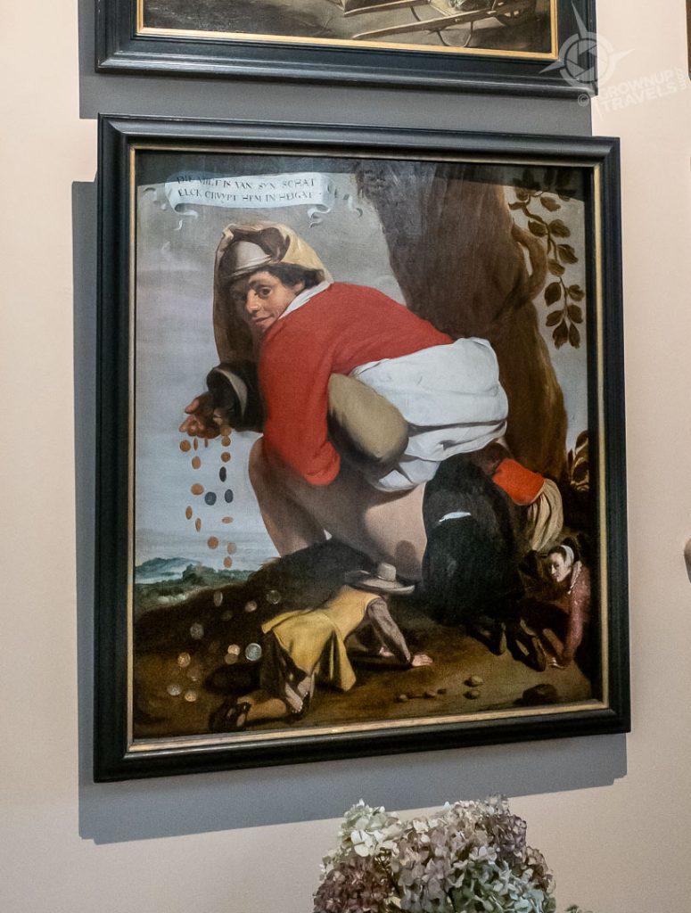 interesting artwork in the Entrance hall Loppem castle