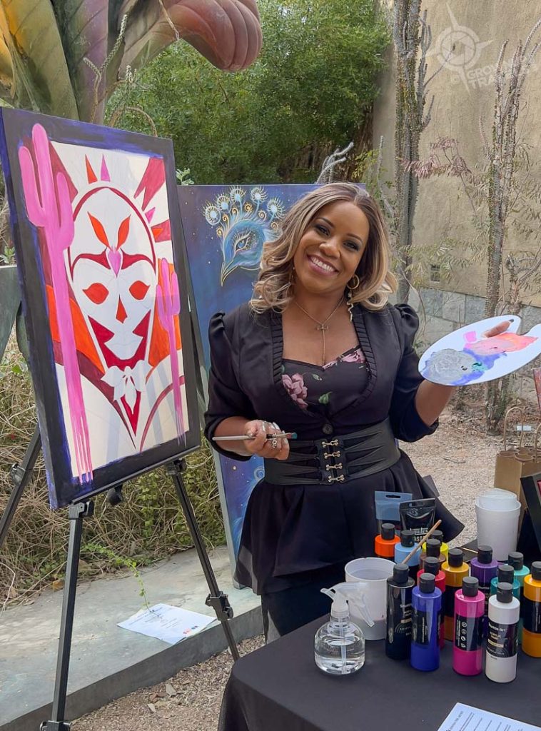 Live Painting at Savor in Tucson Botanical Gardens