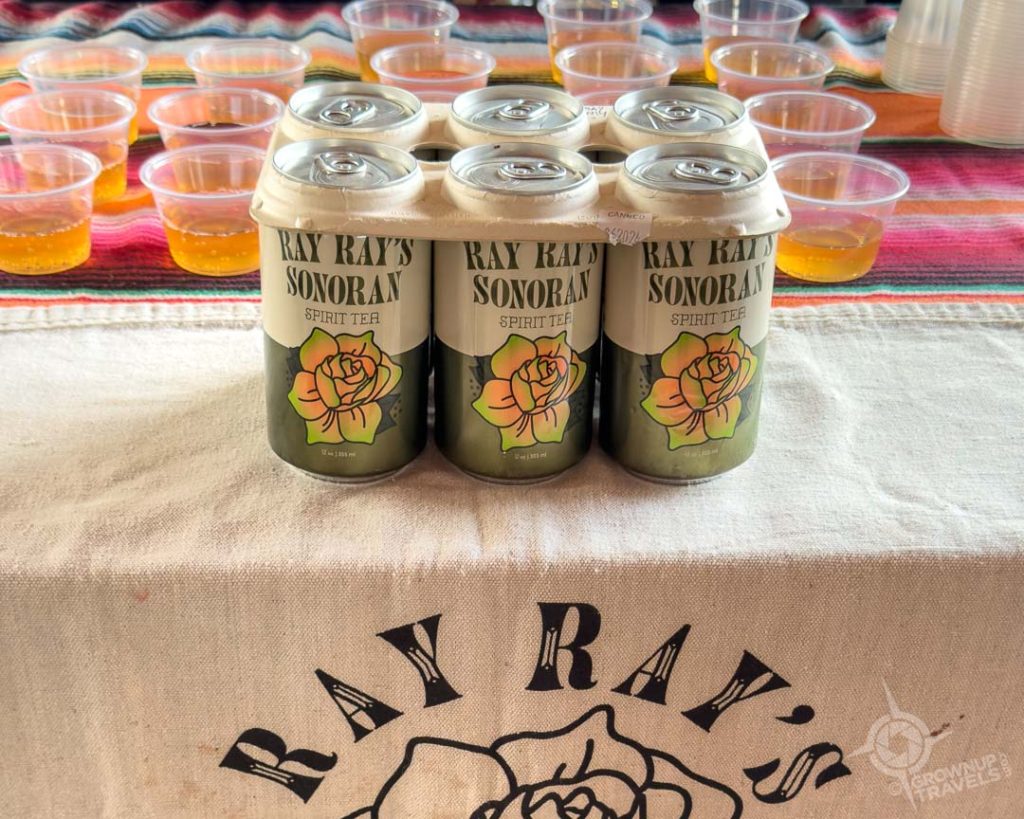 RayRay's local hard iced tea at Savor in Tucson Botanical Gardens