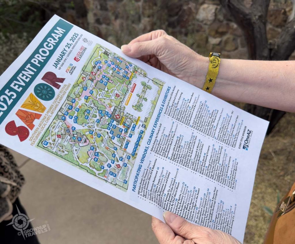 Savor Map at Tucson Botanical Gardens