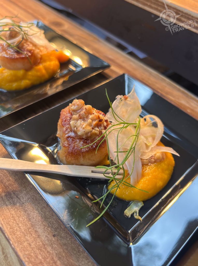 Seared Scallops on Polenta at Savor Tucson Botanical Gardens