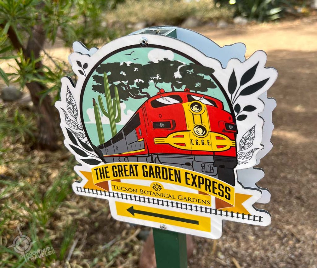 Sign for Great Garden Express Tucson Botanical Gardens
