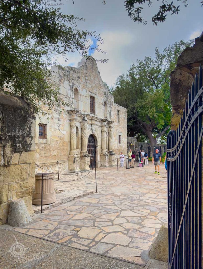 Alamo San Antonio seen through gates