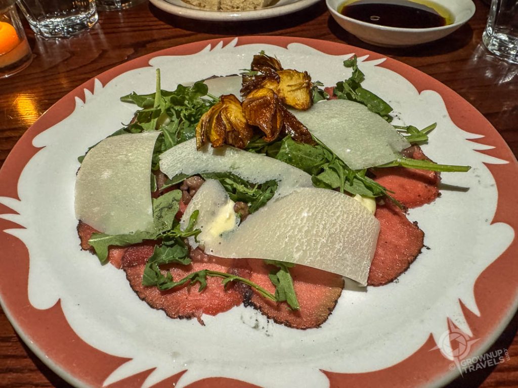 Bison carpaccio at Primal Saskatoon