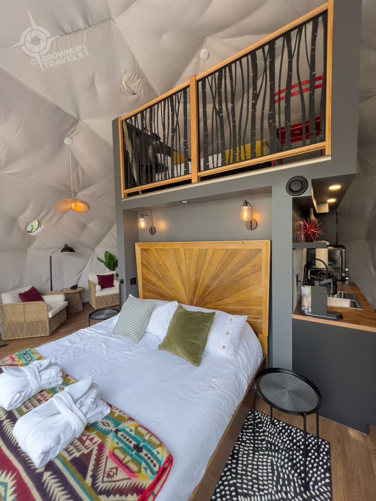 The Raven dome at Blackstrap Glamping Resort Saskatchewan