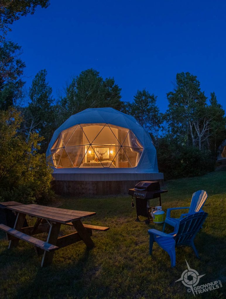 Blue Hour at the Jack Blackstrap Glamping Resort Sask