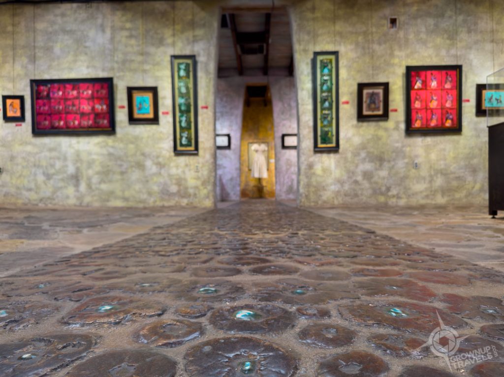 DeGrazia gallery floor made from cholla cactus slices