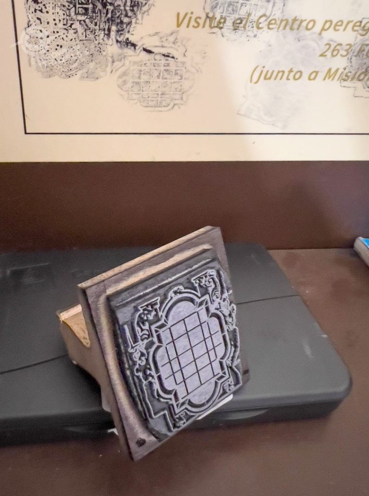 El Camino de San Antonio rose window stamp San Jose Mission