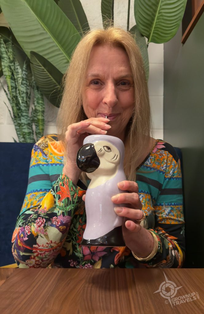 Loqui cocktail in a parrot