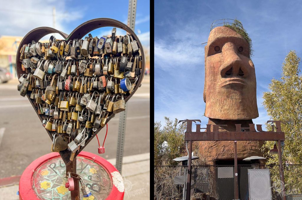 Love locks and Moai in Tucson