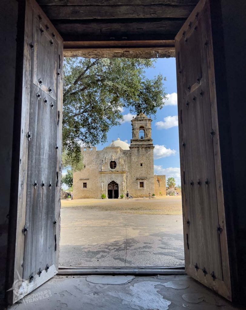 Mission San Jose through doors