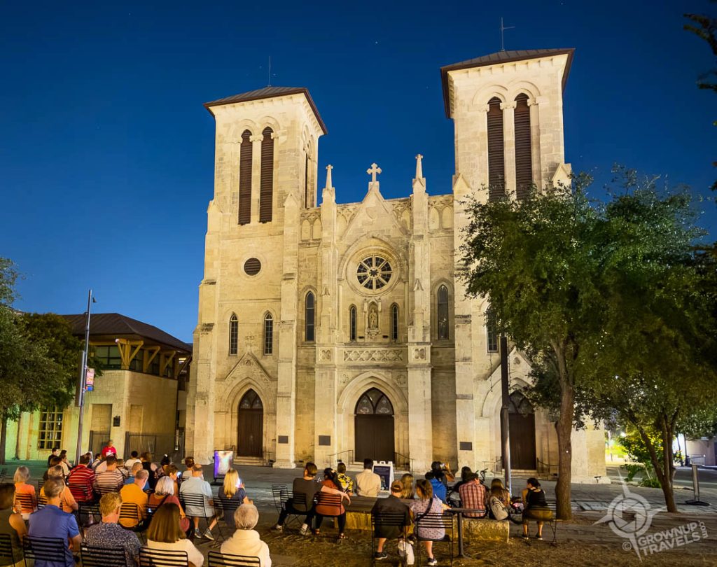 San Fernando Cathedral at dusk San Antonio