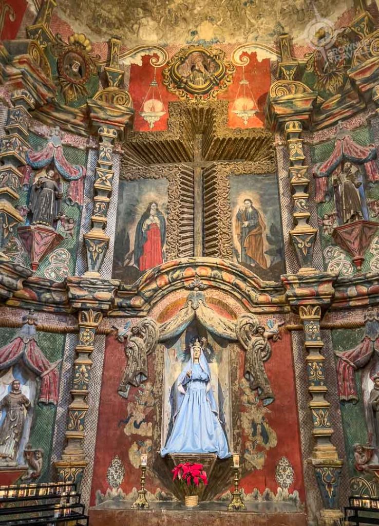 San Xavier del Bac Interior decoration and architectural details