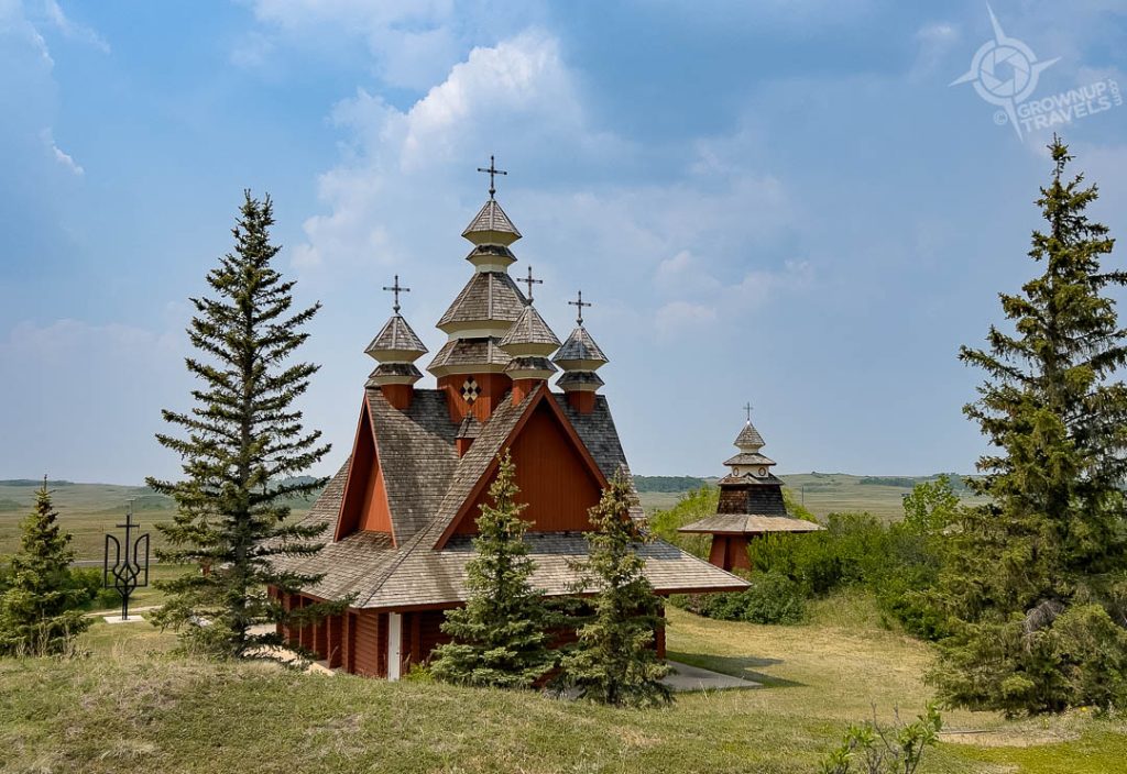 St volodymyr Catholic Park church and bell tower near Saskatoon