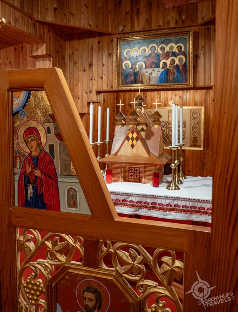 St volodymyr interior altar with replica of church