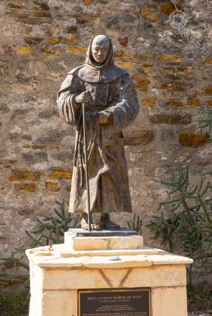 Statue of Father Antonio Margil de Jesús San Jose Mission San Antonio