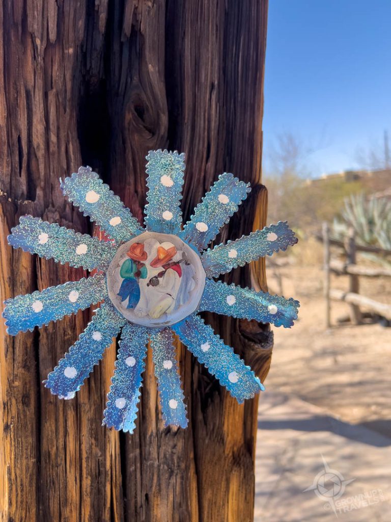 Tin Can flower art at DeGrazia gallery Tucson