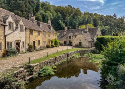Castle Combe with riverfront cottages