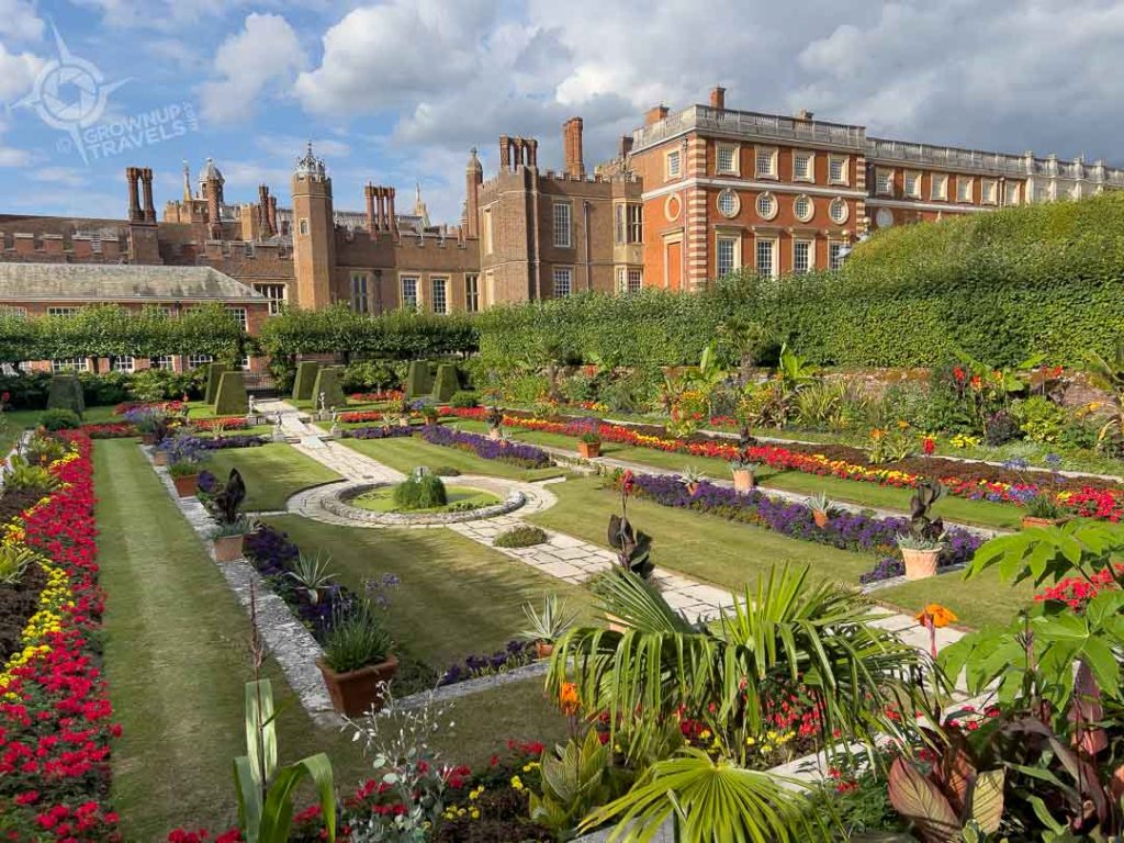 Reverse view of the Pond Garden Hampton Court Palace