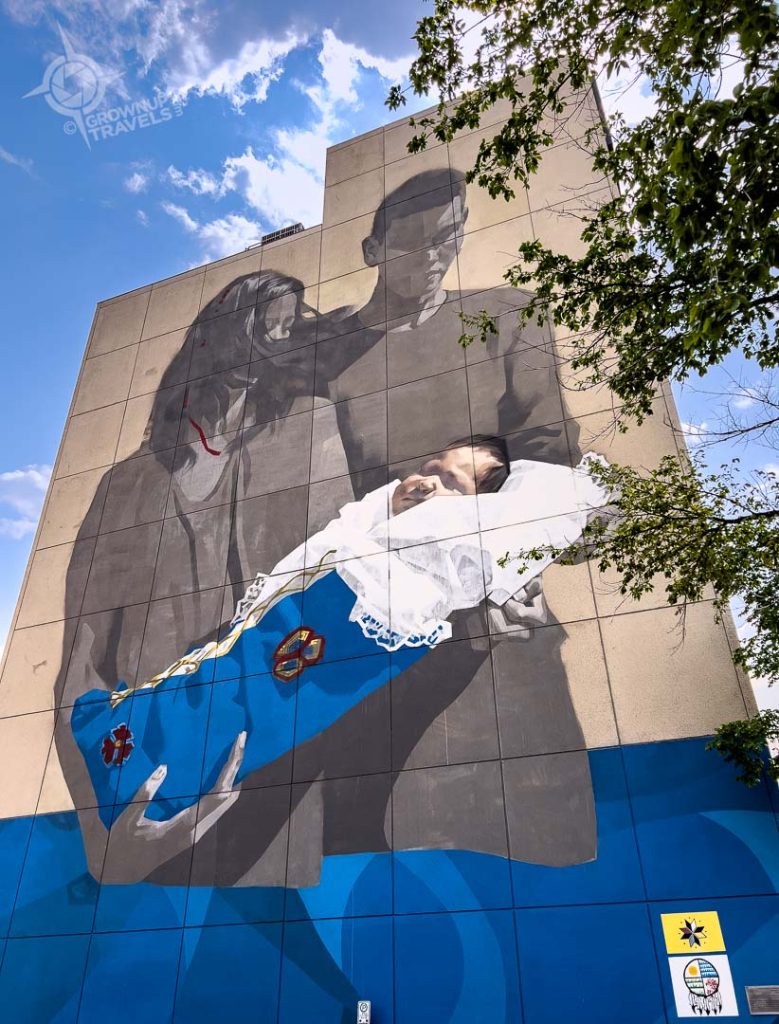 Rise from Water mural Saskatoon