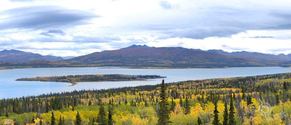 View of Dezadeash Lake from Rock Glacier Trail Yukon