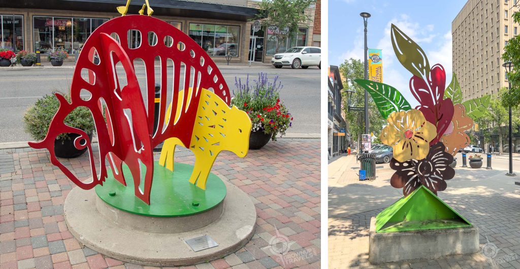 colourful street sculptures Saskatoon