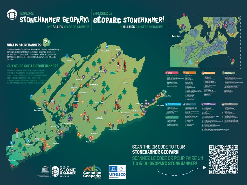 Stonehammer Geopark map