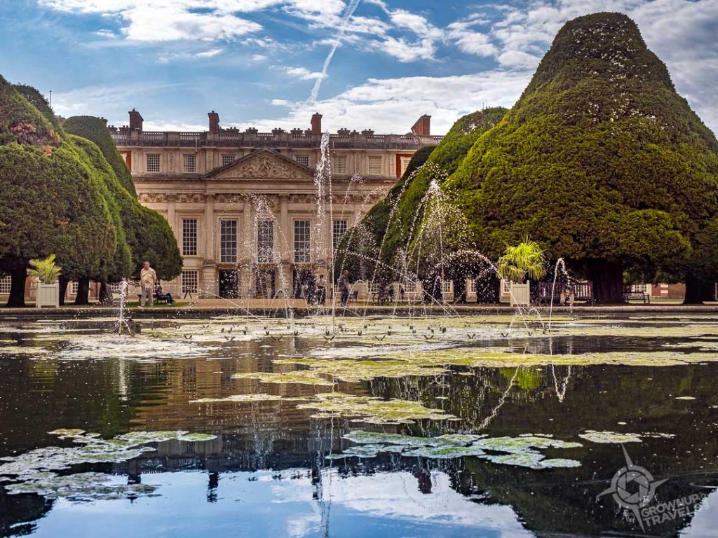 The Great Fountain Garden's one remaining fountain at Hampton Court Palace