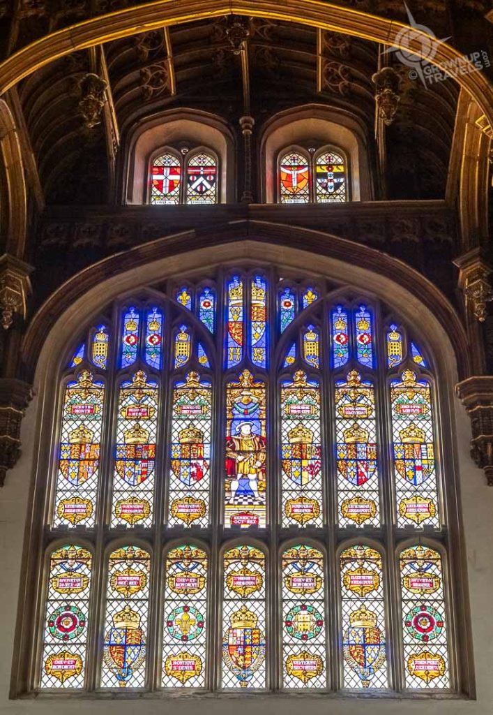 Hampton Court Palace Great Hall Stained Glass End Window with King Henry VIII