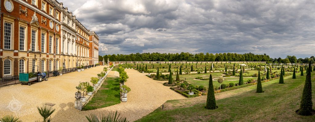 Hampton Court Palace The Privy Garden panorama
