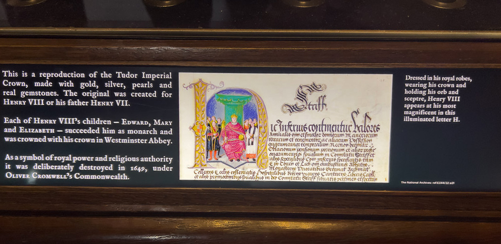 Hampton Court Palace reference for Crown King Henry VIII-2