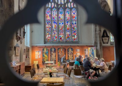 Cafe inside All Saints Church interior Kingston Upon Thames_