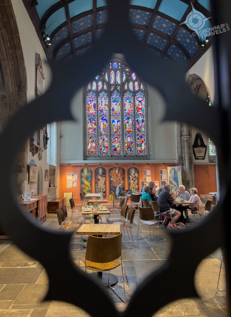 Cafe inside All Saints Church interior Kingston Upon Thames_