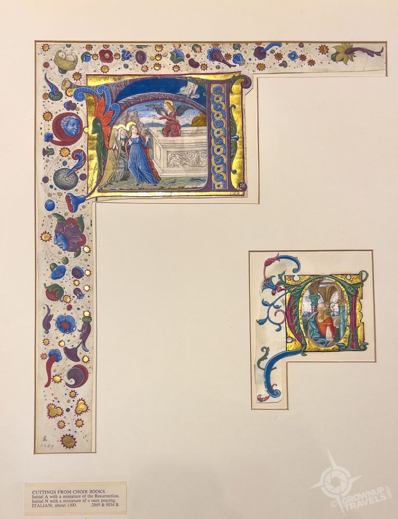 Choir Book cuttings from V&A Prints and Documents study room
