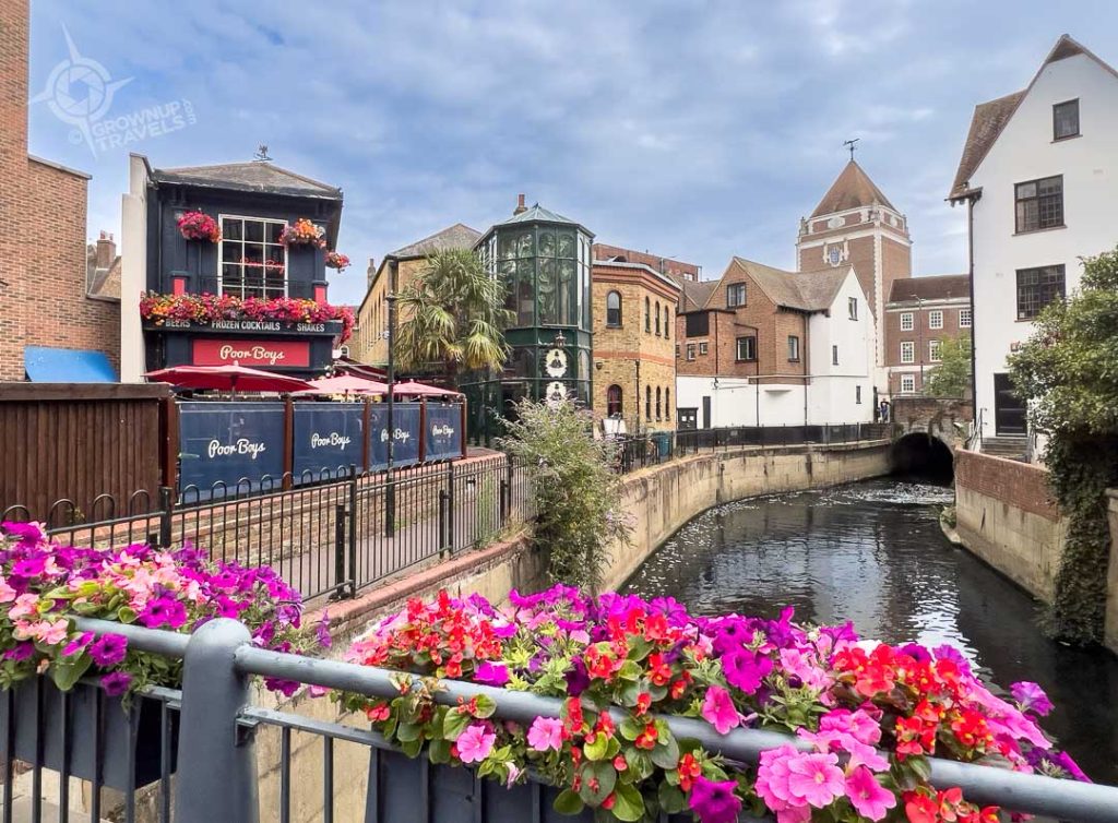 Hogsmill River canal at Kingston Upon Thames_