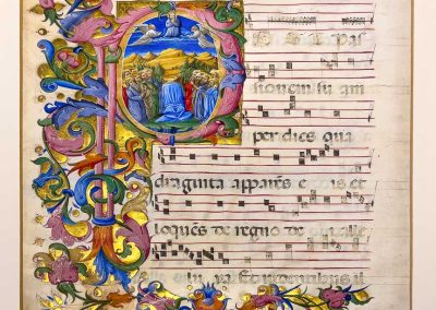 Illuminated Choir Book page from V&A Prints and Documents study room