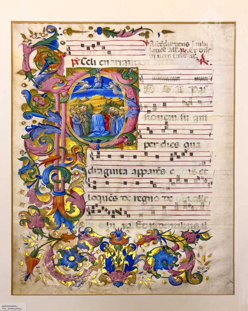 Illuminated Choir Book page from V&A Prints and Documents study room