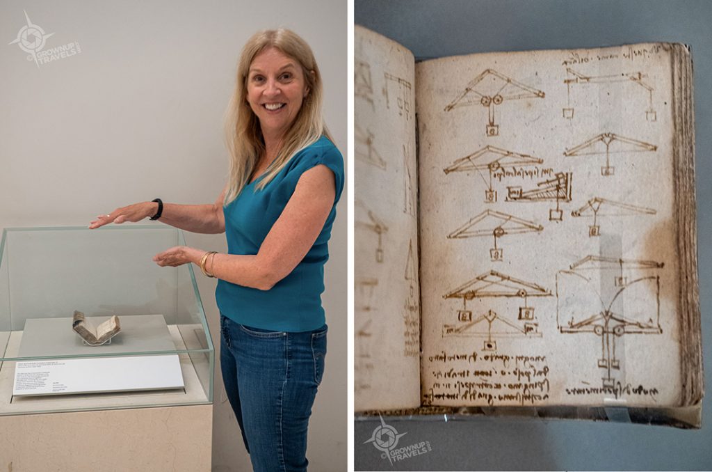 Leonardo Da Vinci notebook with Jane V&A South Kensington