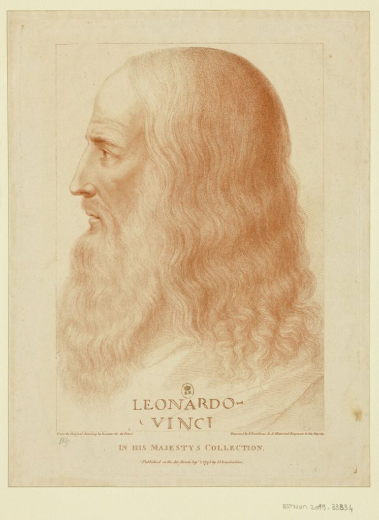 Leonardo da Vinci portrait drawing public domain