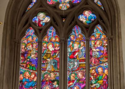 Stained Glass Windows at All Saints Church interior Kingston Upon Thames_