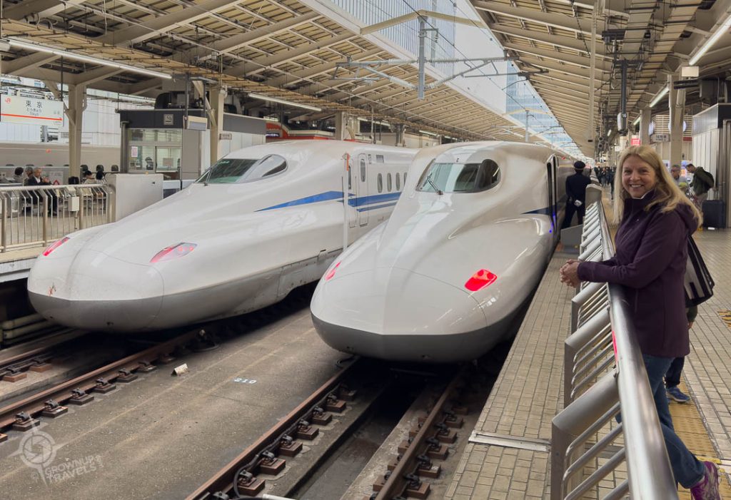 Shinkansen bullet trains with Jane